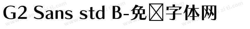 G2 Sans std B字体转换